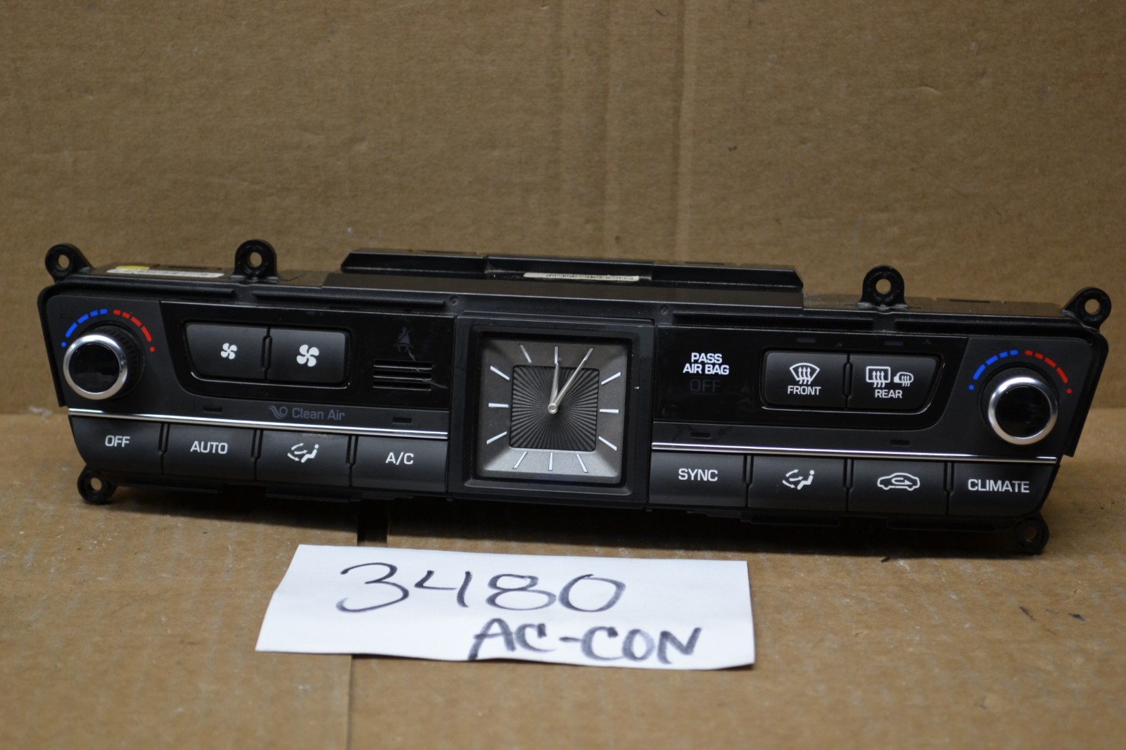 2015 2016 Hyundai Genesis Dash AC and Heater Control Used Stock #3480-AC 