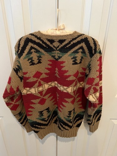 VINTAGE Wolle Ralph Lauren Damen Southwest Aztec Navajo Pullover handgestrickt Small - Bild 12 von 12