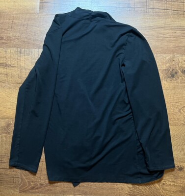 LL Bean Tencel Spandex Cardigan Open Stretch Black - 279230