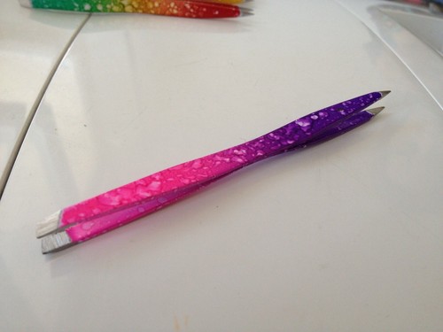 DOUBLE EYEBROW SLANT/POINTED TIP HAIR REMOVEL TWEEZER PLUCKER PULLER TWEEZERS - Picture 7 of 8