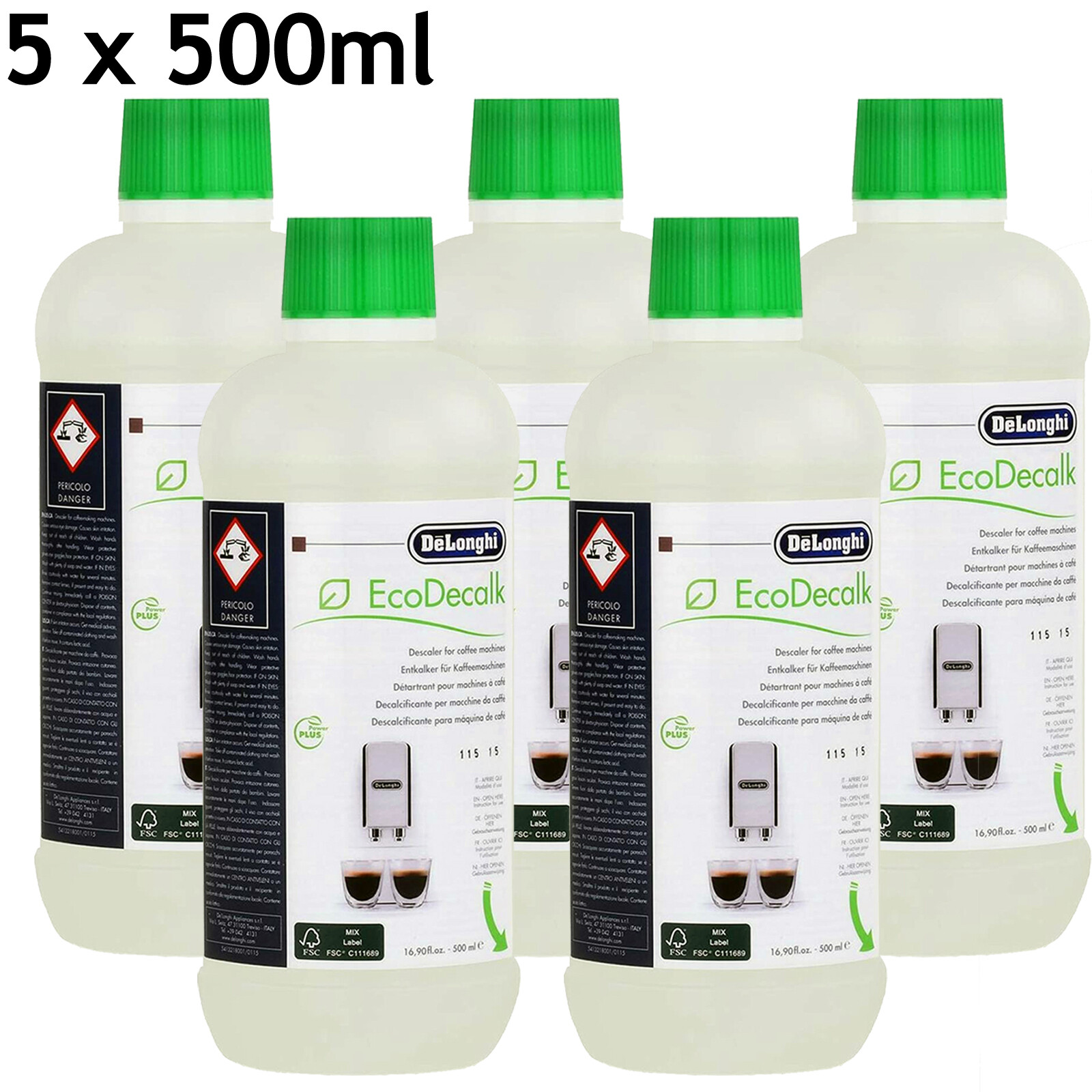 Coffee Machine Descaler Descaling Liquid DELONGHI Fluid Espresso Maker