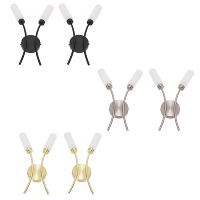 Paar 2 Arm Wand Leuchten Wohnzimmer Flur Lounge Leuchten LED Leuchtmittel