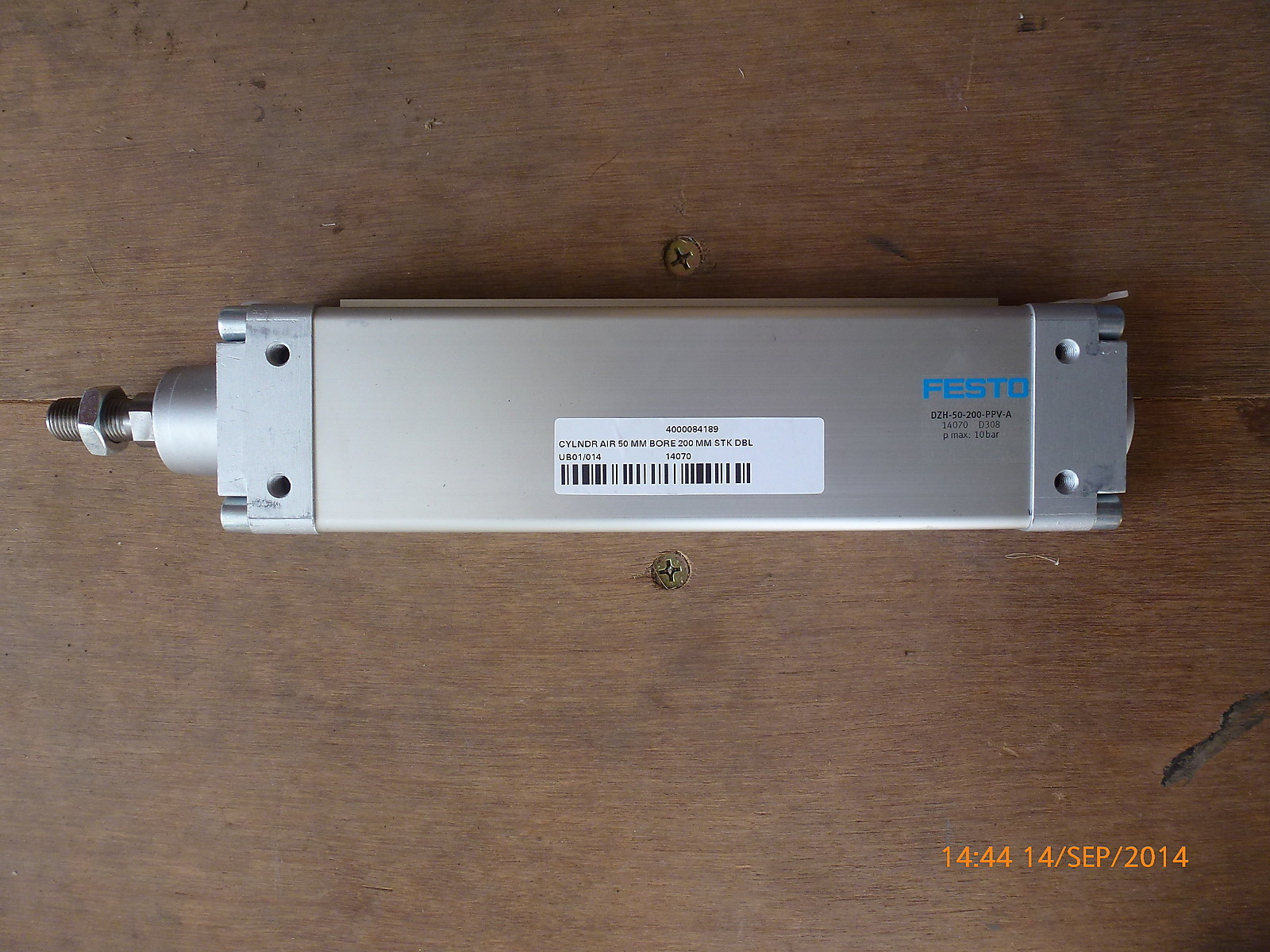 Festo DZH-50-200-PPV-A Pneumatic Cylinder 14070 10bar (Flat Cylinder) New