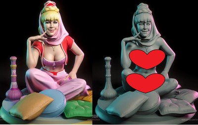 Janet Fan Art  Figure 3d printed 14k Resin figure  unpainted unassembled blonde