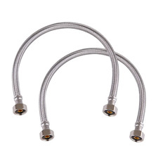20-Inch Stainless Steel Faucet Connector 1/2-Inch FIPX 1/2-Inch FIP, Faucet Supp