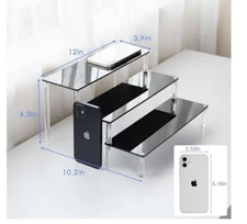 BYCY Black Acrylic 3-tier Display Stand (small item display)