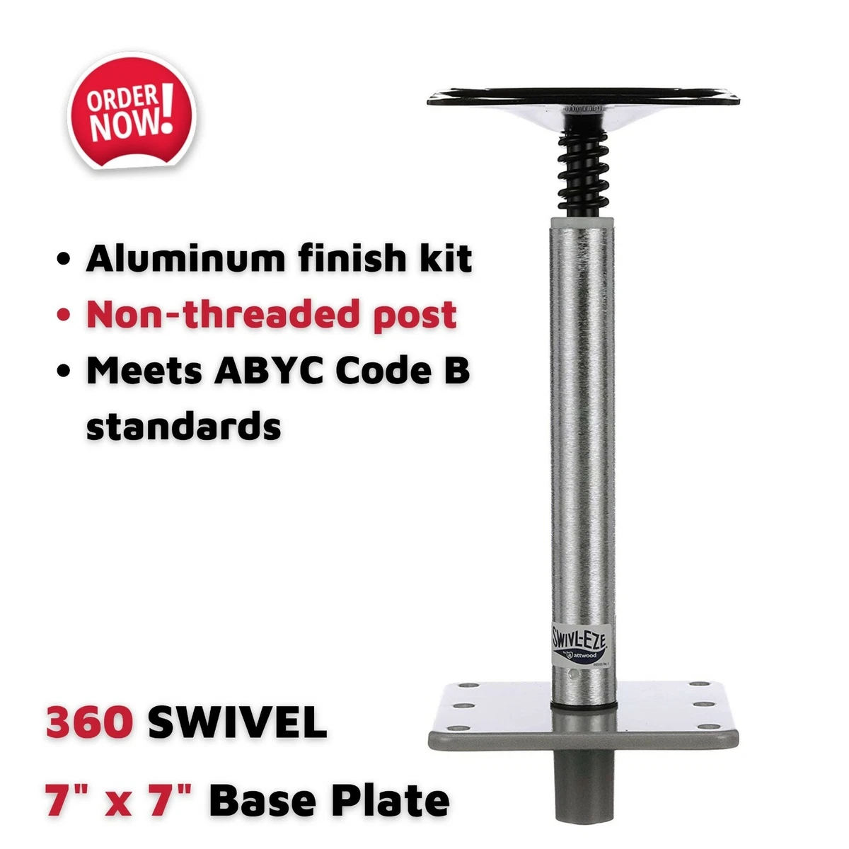 Swivel Seat Pedestal Kit Heavy duty Base Plate Marine Fishing Jon Boat Deck