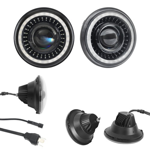 For 2018-2024 Jeep Wrangler JL Gladiator RGB Halo LED Headlights DRL Combo Kit - Picture 14 of 14