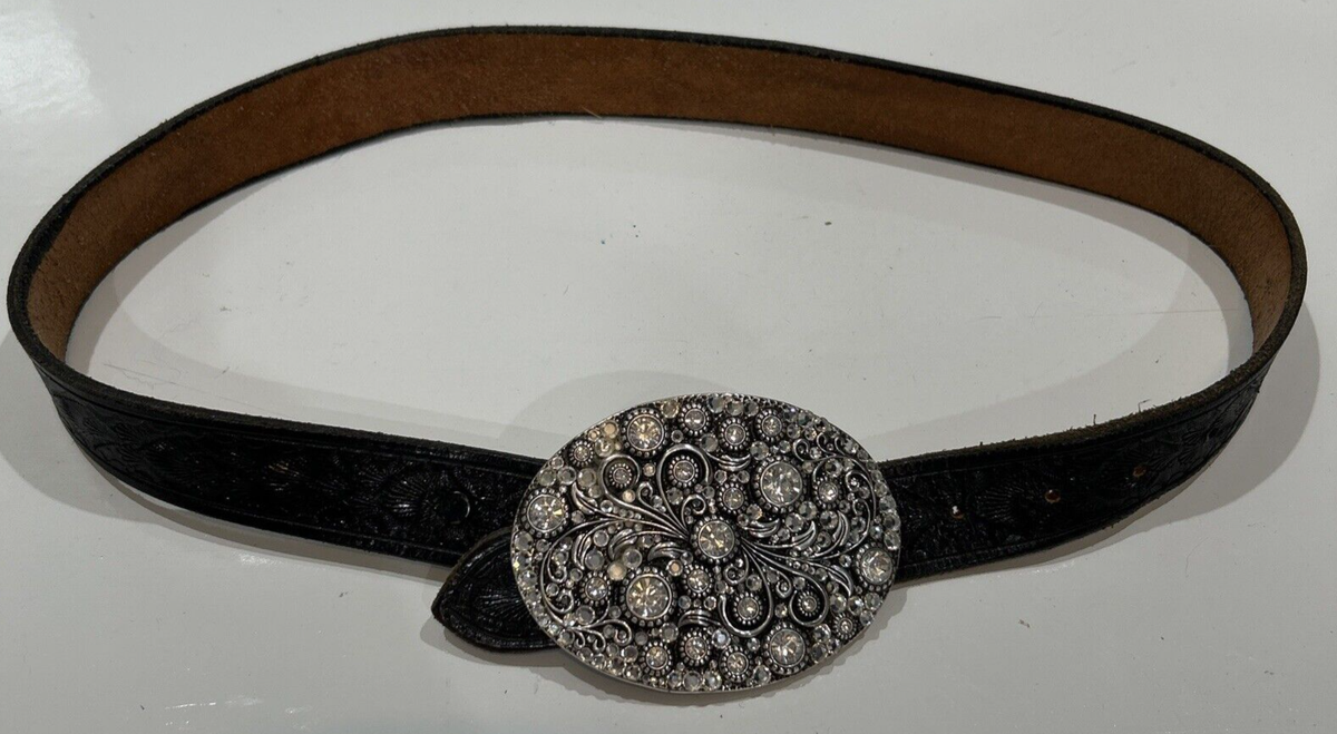 Black Leather Belt with Intricate Buckle Devendra Belt - Black is Back – Maison Hotel main image 4