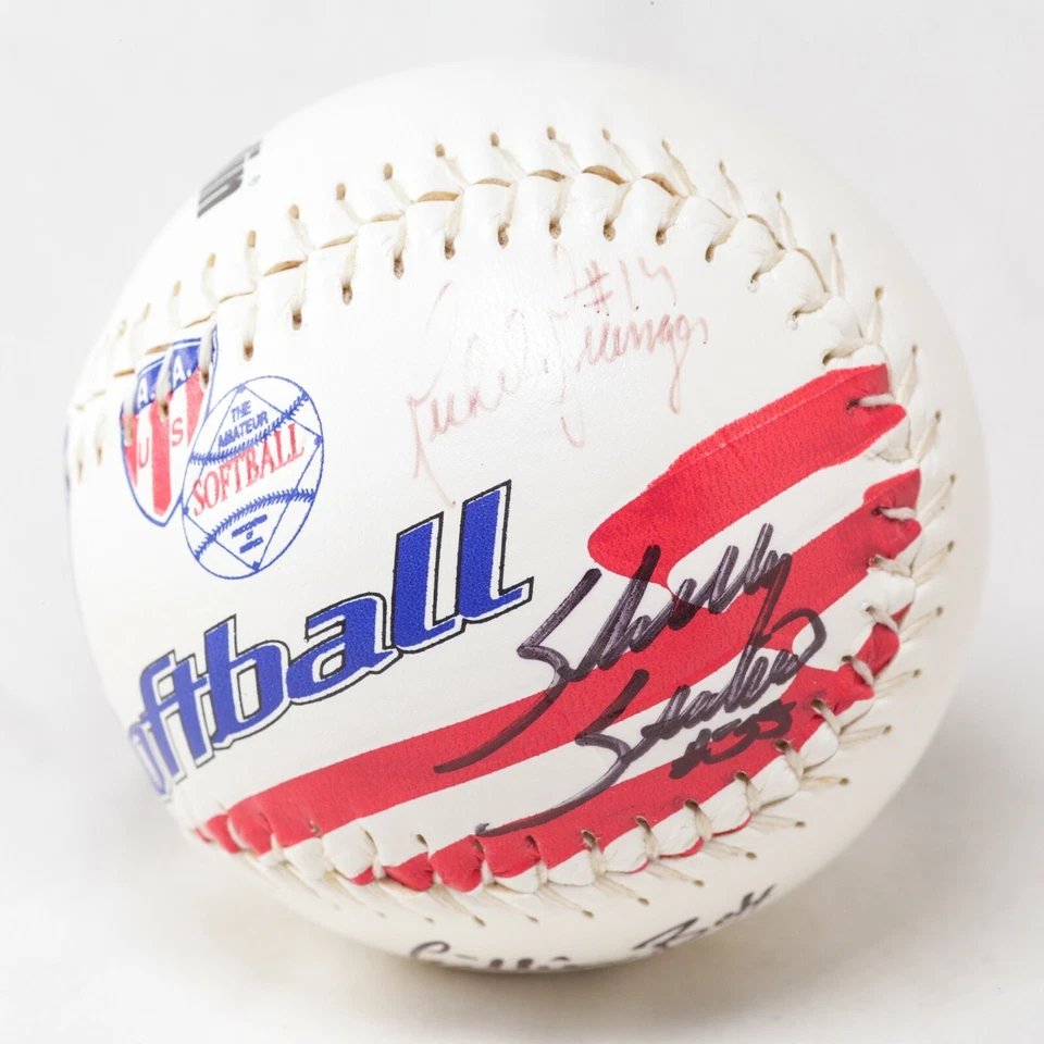 1996 Equipo EE. UU. Autografiado Softbol Medalla de Oro Equipo Olímpico Atlanta Foto 3 de 4