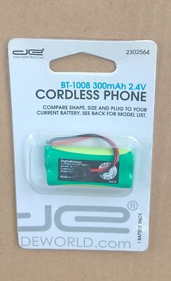 DE Digital Energy (Uniden) BT 1008 300mAh 2.4v Ni-MH 2302564 - NEW 230-2564 1025