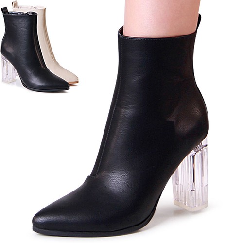 Encaje Transparente Botines Botas de Tacón Botas | eBay