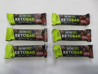 (6) Healthy Delights Nature Fuel KetoBar Meal Replacement Dark Chocolate 1.48 Oz