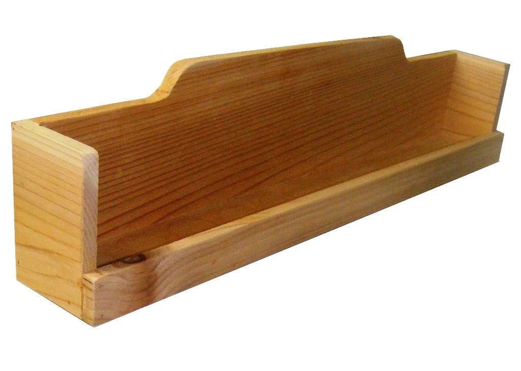 Cedar Spice Rack for Stove Top or Wall Mounting / Optional Length 24 - 32 Inches