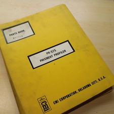 CMI PR-575 Perfilador de Pavimento Repuestos Manual Libro Guía Oruga Catálogo