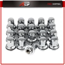 20 X M14X1.5 Lug Nuts 0.87" Hex Fits Land Rover Range Rover Closed-End Chrome