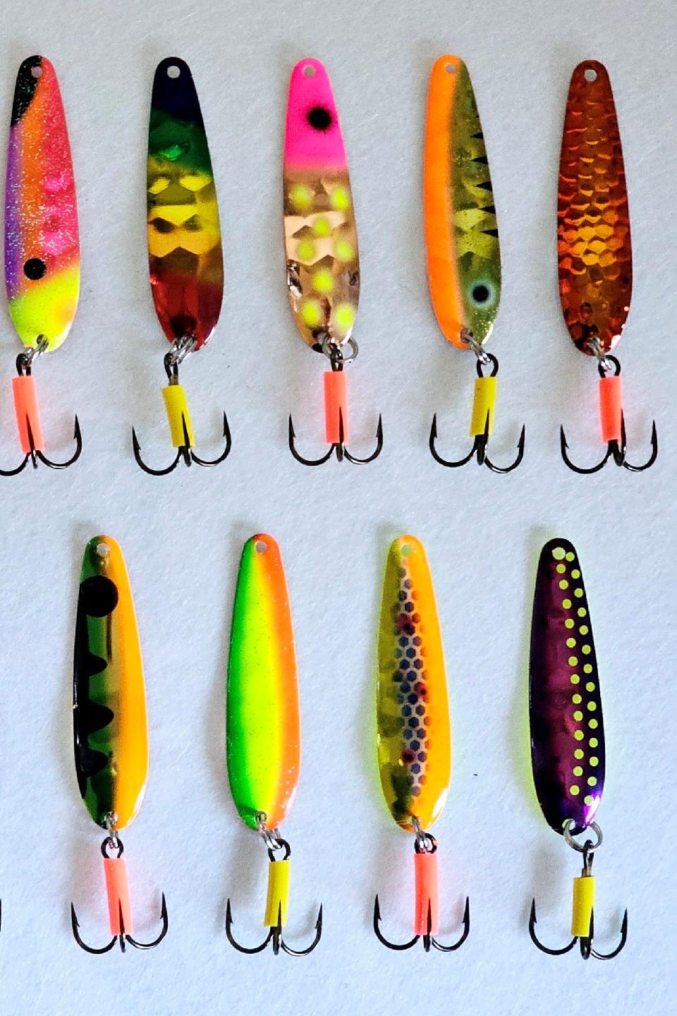 (Lot of 17) Kingfisher Proeye Painted Trolling Spoons Size 00 2-3/8" 1/8oz - Image 3