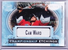 2020-21 Upper Deck The Cup Hockey Championship Etchings 09/15 Cam Ward #CE-CW