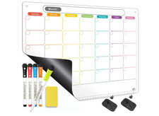 Mag-Fancy Dry Erase Calendar Kit- Magnetic Calendar for Refrigerator