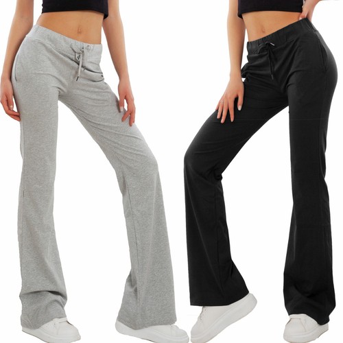 Pantaloni donna zampa flare campana fitness tuta basic sportivi TOOCOOL  A73042 | eBay