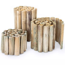 RECINZIONE STACCIONATA BORDURA BORDURE IN LEGNO DA GIARDINO ESTERNO PER AIUOLE