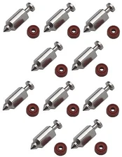 10 NEEDLE & SEAT FLOAT VALVE CARBURETOR KIT FITS BRIGGS & STRATTON 398188 83412 
