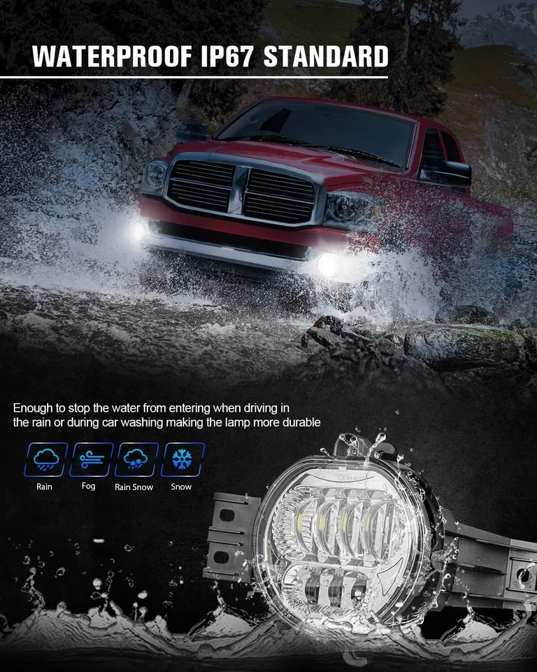 Faro LED Para Dodge Ram 1500 2002-2008 Dodge Ram 2500/3500 2003-2009 Foto 3 de 4