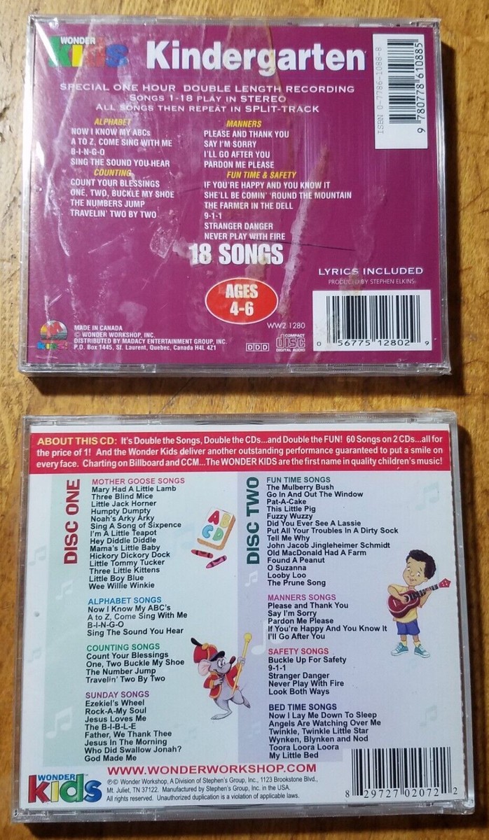 Wonder Kids Kindergarten 18 Songs Cd plus Kindergarten 60 song