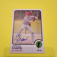 2022 Topps Heritage Minor League Jordan Viars Auto card #ROA-JVR Phillies 
