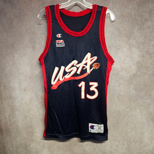 Vintage Champion USA Olympics Dream Team Shaquille O'Neal 13 Trikot 40 M Shaq