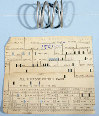 L1964-1965 Corvette 7017380 Fuel Injection Power Enrichment Spring New ...