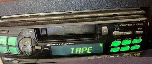 alpine old school Cassatte Player Tdm-7580 Hot Rod Vintage Good Cassette Tested - Picture 4 of 11
