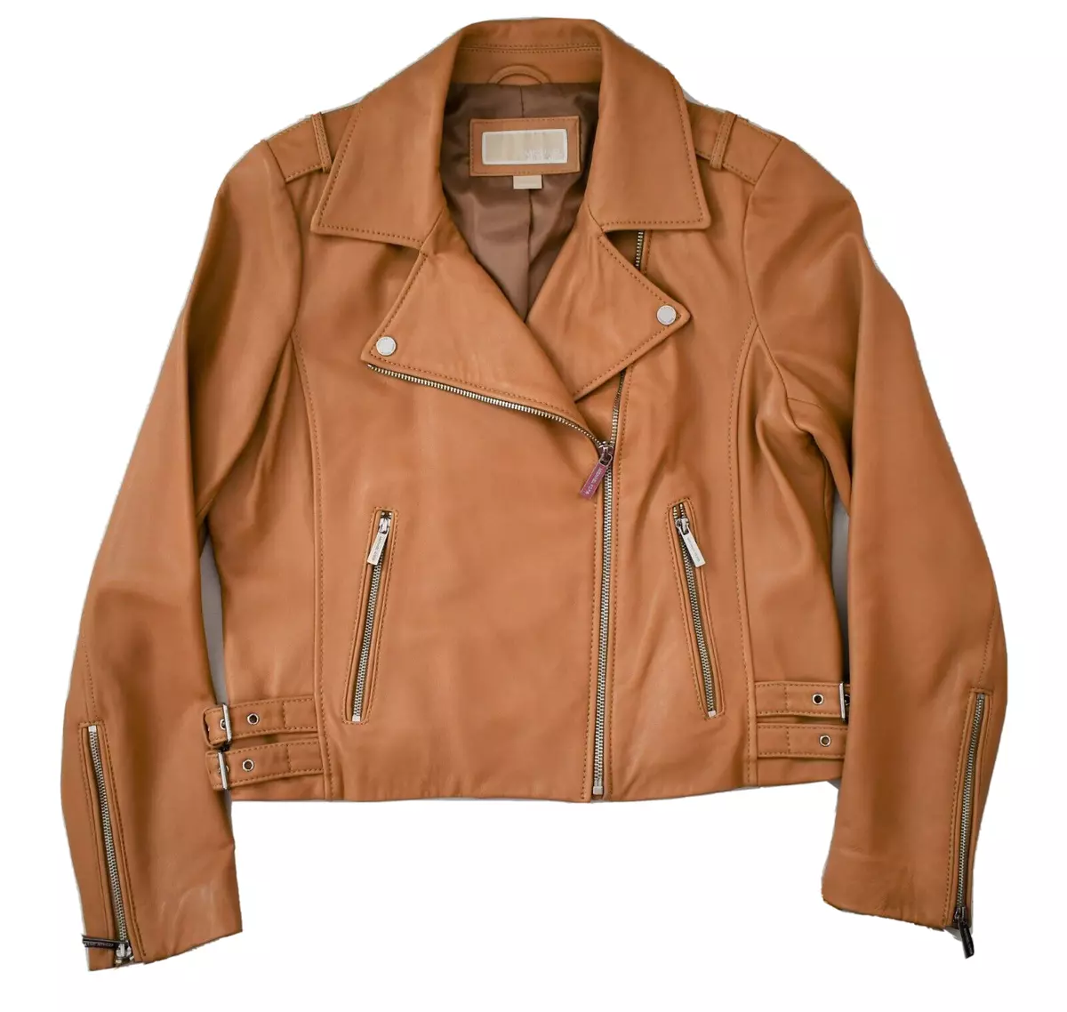 Michael michael kors leather moto jacket deals