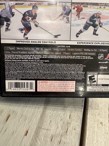 Sony Playstation 2 PS2 EA Sports NHL 08 Ice Hockey Video Game Works As Should - Picture 3 of 6