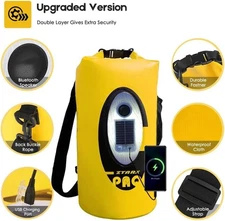 Solar/Battery Powered Multi-Functional Waterproof Backpack, Bluetooth Speaker