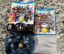 Super Smash Bros. Controller Plus Adapter Bundle Nintendo Wii U Complete In Box