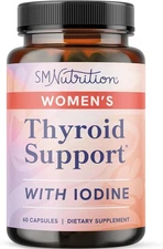 Thyroid Support for Women Iodine Supplement with Selenium, Zinc + More 60ct.