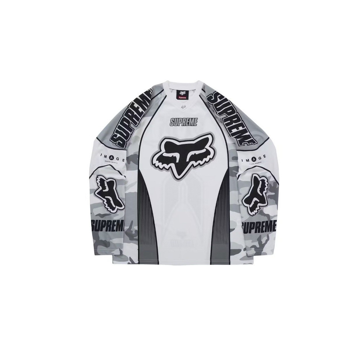 Supreme Fox Racing DMX Jersey White Camo Size: Large | eBay