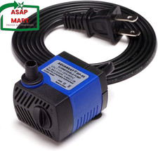 AQUANEAT Small Fountain Pump, 80 GPH Submersible Water Pump for Aquarium Fish Ta