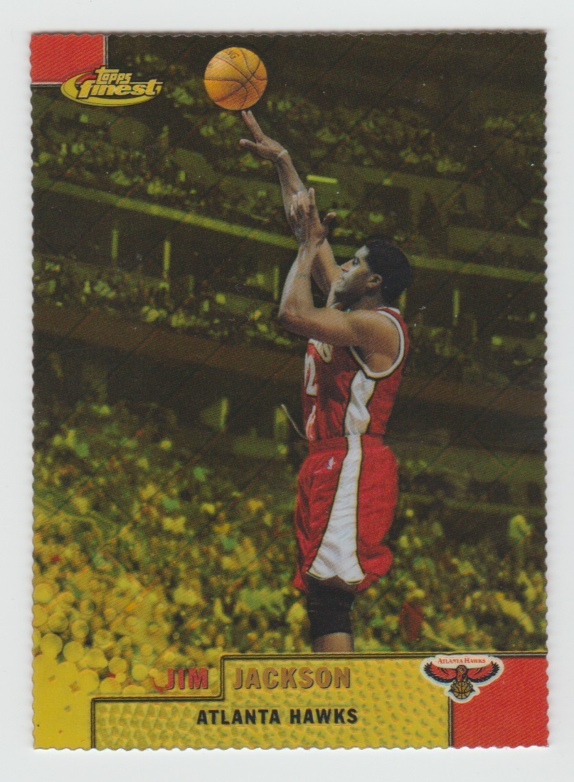 JIM JACKSON Hawks 1999-00 Topps Finest GOLD REFRACTOR #143 SN #003/100 SSP