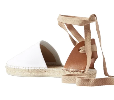 Christian Louboutin Nanou Lace Espadrilles En Toile Cuir Sandales À Lacets 36 - Photo 1/4