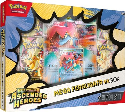 Pokémon Mega Evolution Ascended Heroes Mega Feraligatr Ex Box Sealed Fast Ship 