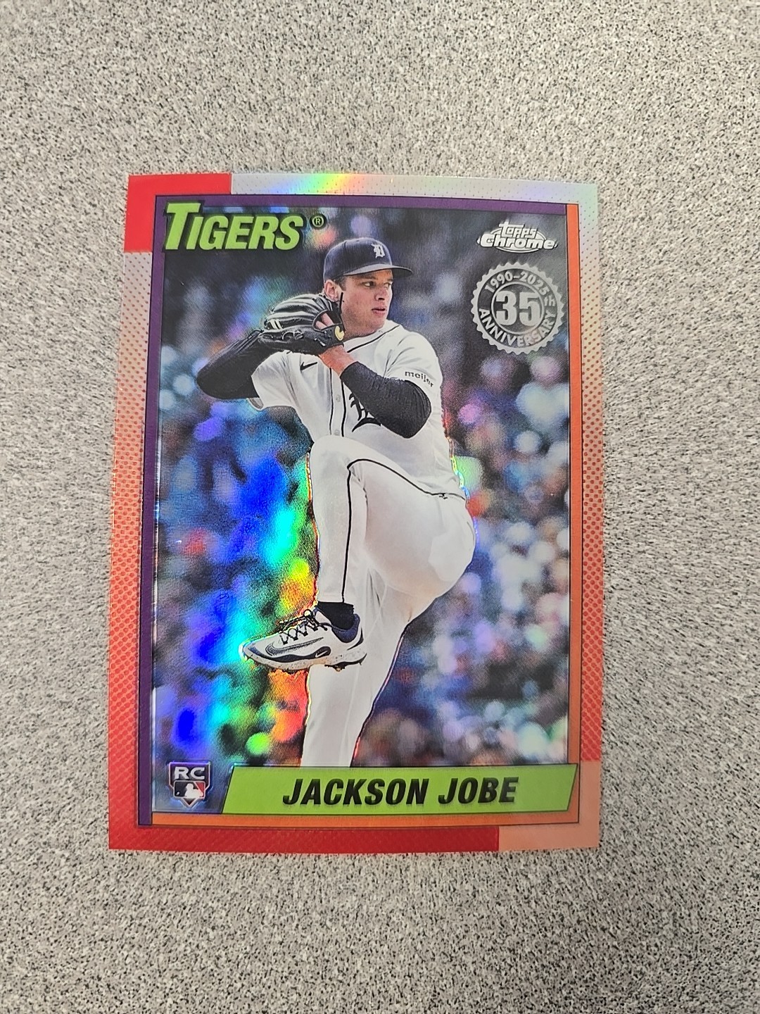2025 Topps Chrome Update Jackson Jobe #90CU-17 Rookie RC 1990 Topps Refractor