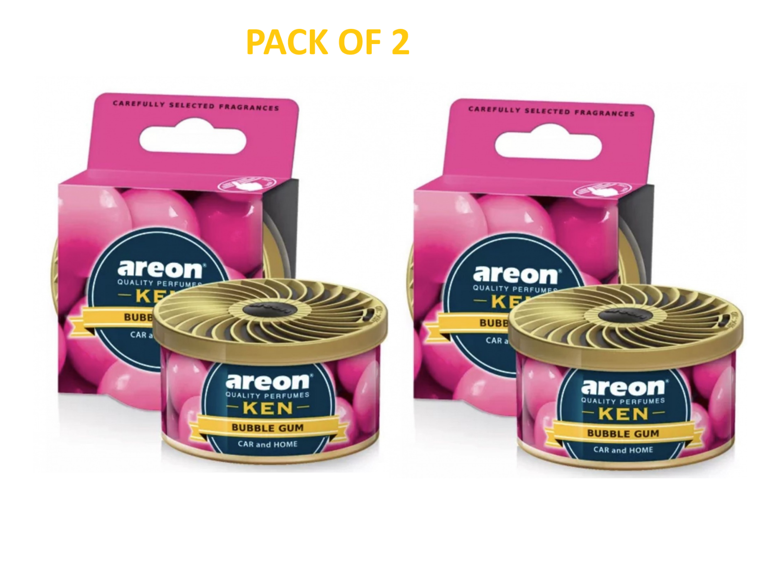 Areon Ken Bubblegum Car Air Freshener – Long Lasting Scent – Original Areon