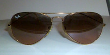 Ray Ban Aviator Classic Sun Glasses Gold Frame/Brown Lens RB3025 Italy