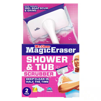 Magic Eraser Shower and Tub Foaming with Dawn 2.2 In. Scrubber Starter Kit(1-Scr
