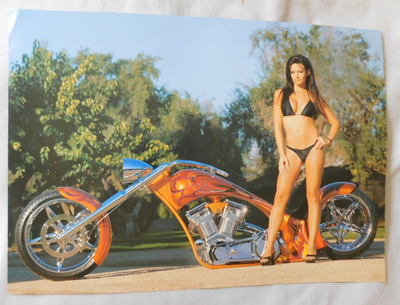 Swimsuit Motorcycle Double Sided POSTER Page Calendar 10.5x11 Man