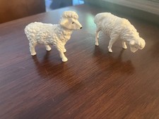 Lot of TWO (2) hard, hallow plastic sheep, Nativity?