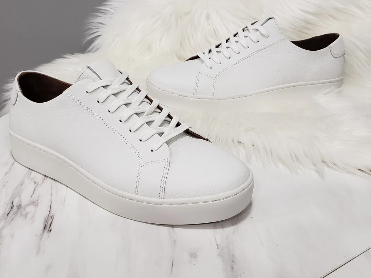 NEW NO BOX Size 9.5 Vince Camuto Men\'s Hallman White Casual Sneakers Mens Vince Camuto Shoes Mens Size 13M Brown Hallman Leather Low  main image 2