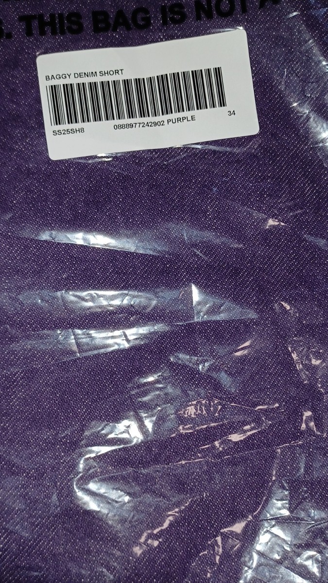 Size 34 - Supreme Baggy Denim Short (Purple) SS25 | eBay